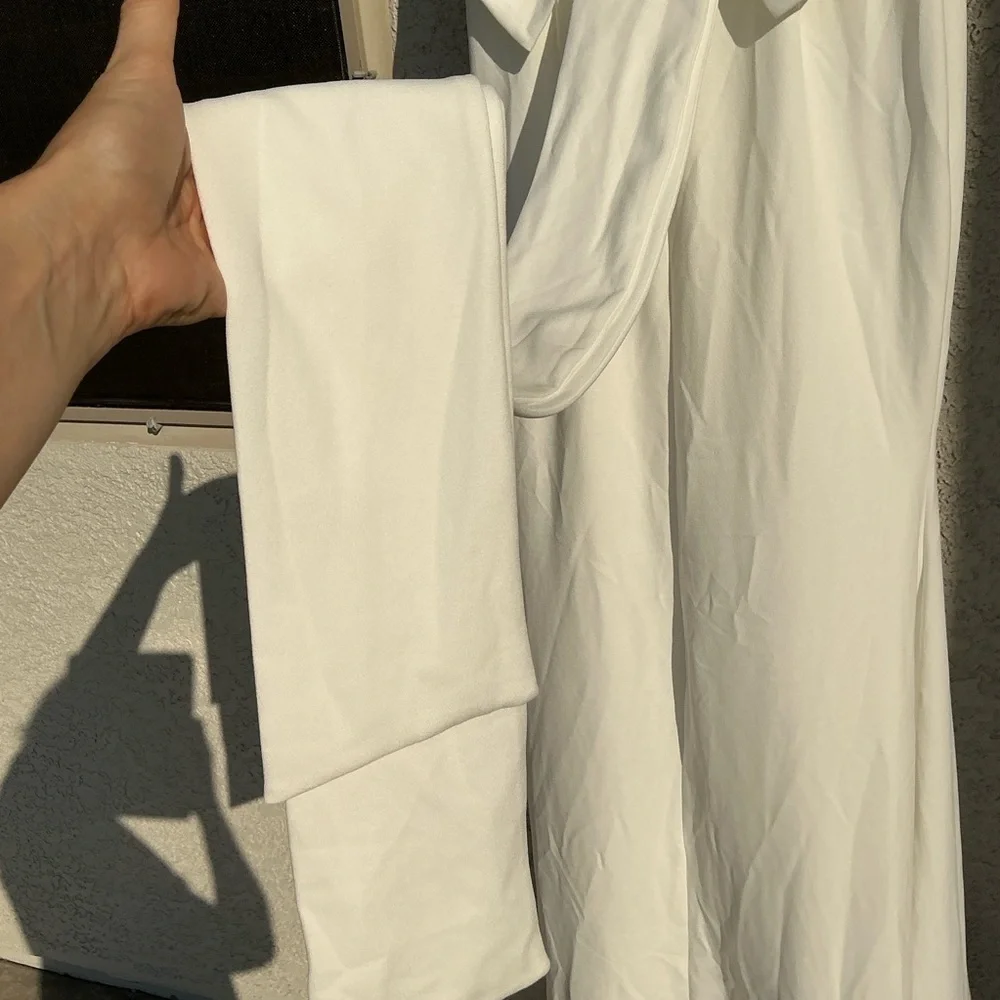 NWT Lulu’s Loving Fate Bow Square Neck Backless Maxi Wedding Dress Extra Large - Picture 11 of 12